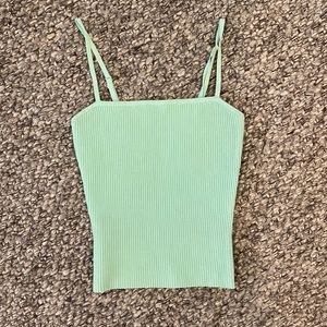 Aritzia BABATON Sculpt Knit Cami in Mint Green